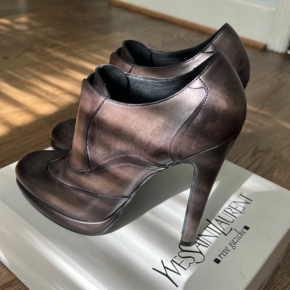 Yves Saint Laurent Ashley ankle boot - Stone Gray